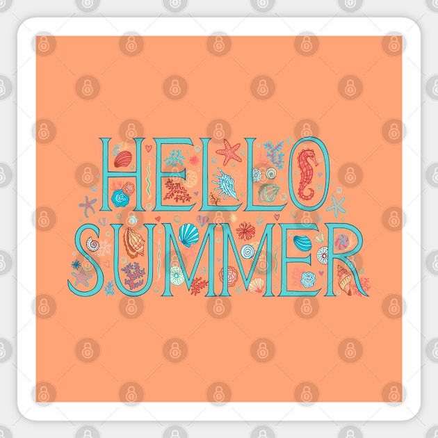 Hello summer orange Sticker by olgart